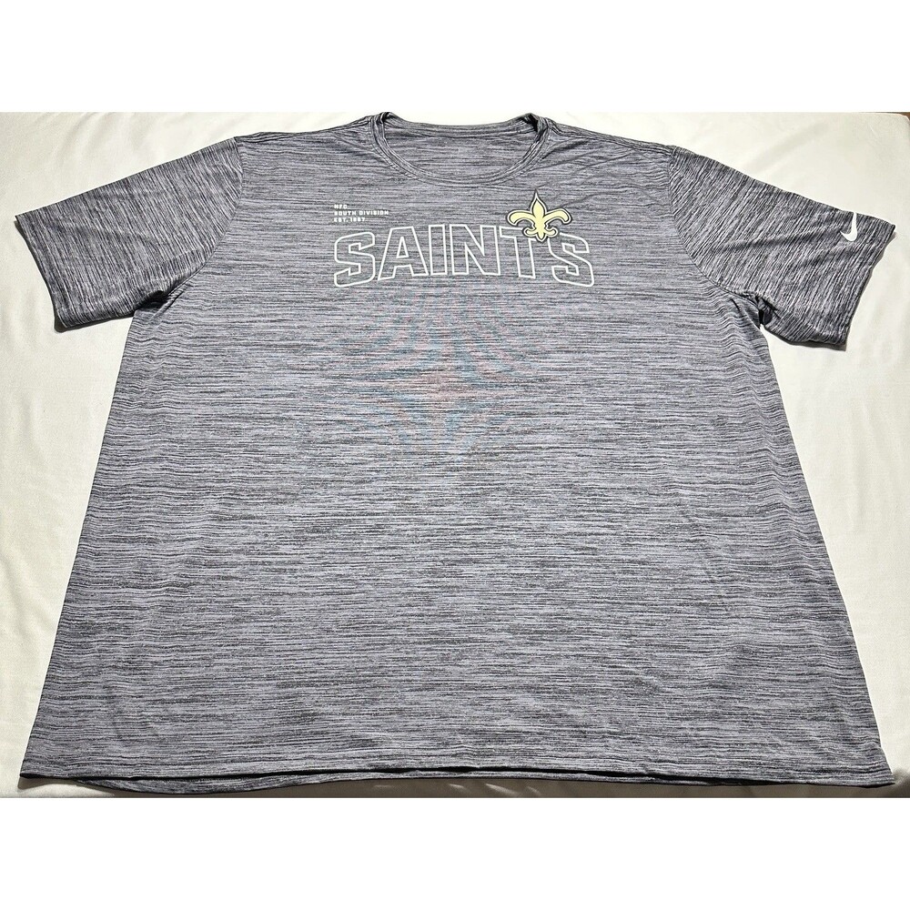 New Orleans Saints Nike Shirt Mens 4XLT XXXXL Tall Football NFL Short Sleeve